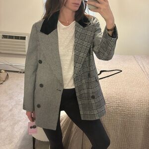 AVEC LES FILLES plaid blazer NEW WITH TAGS!
